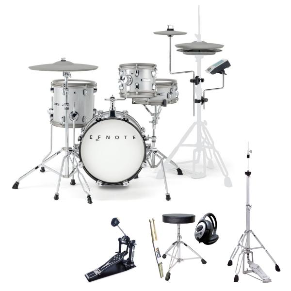 Efnote Mini E-Drum Schlagzeug mit Zubehör-Set