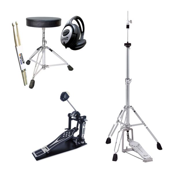 Efnote Mini E-Drum Schlagzeug mit Zubehör-Set