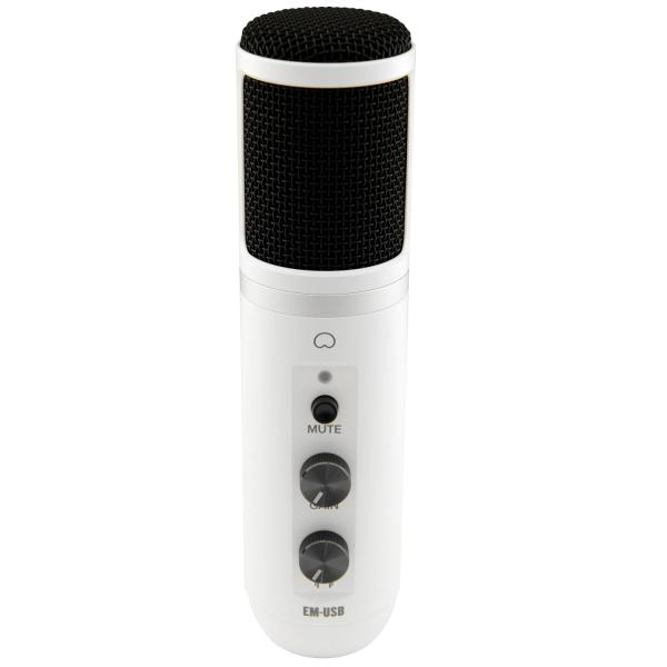 Mackie USB-Mikrofon EM-USB Weiss mit In-Ear Kopfhörer