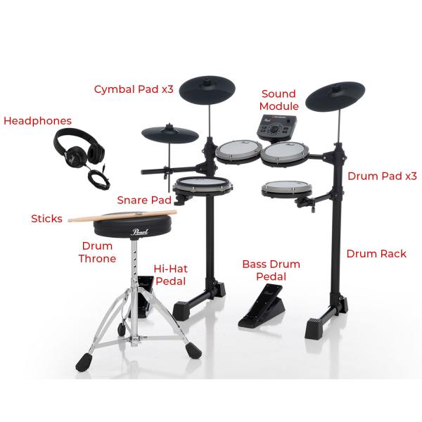 Pearl E-Drum ERS-1000 eRoadshow Schlagzeug Set mit Schlüsselanhänger