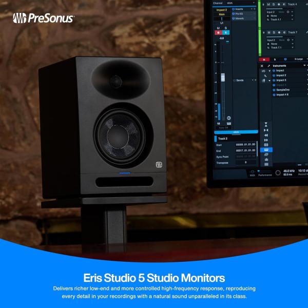 Presonus Eris Studio 5 Boxen 1 Paar mit Boxen-Füße in rot