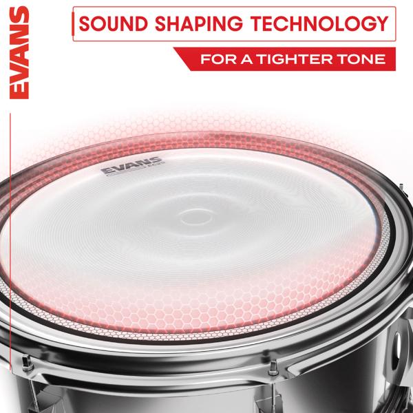 Evans EC2SCLR-R 10-12-16 Clear Tom Pack - Rock