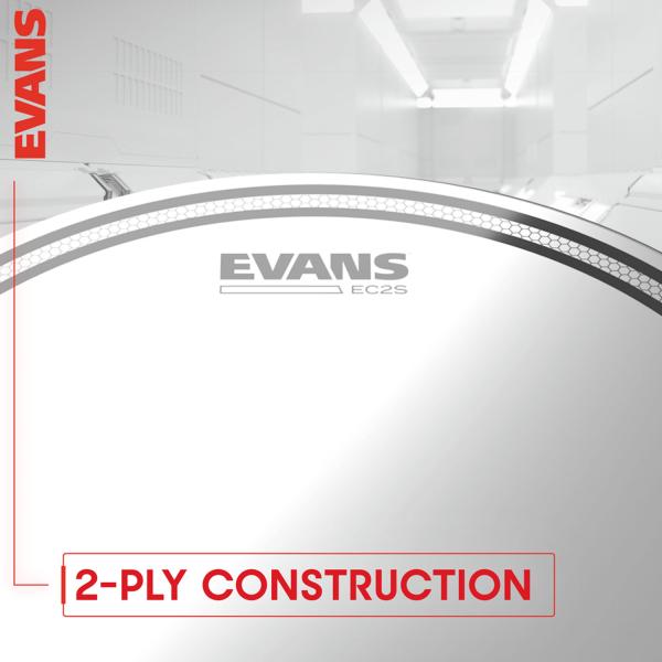 Evans EC2SCLR-R 10-12-16 Clear Tom Pack - Rock