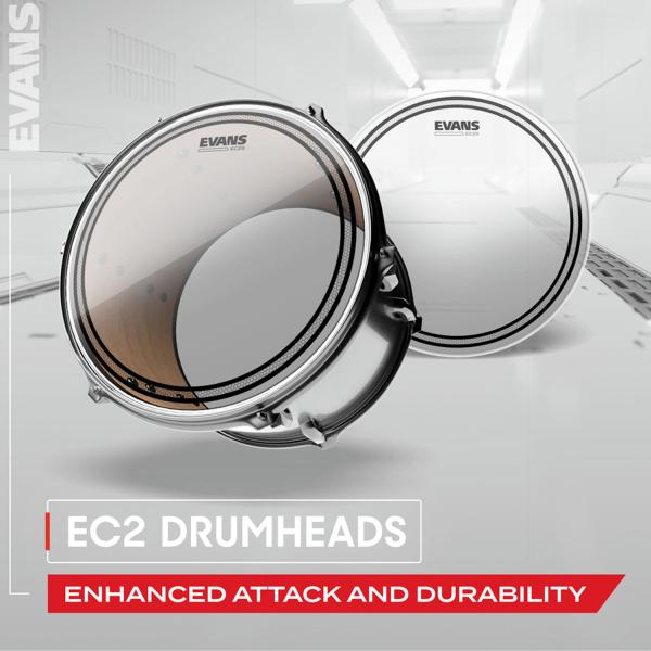 Evans EC2SCLR-R 10-12-16 Clear Tom Pack - Rock