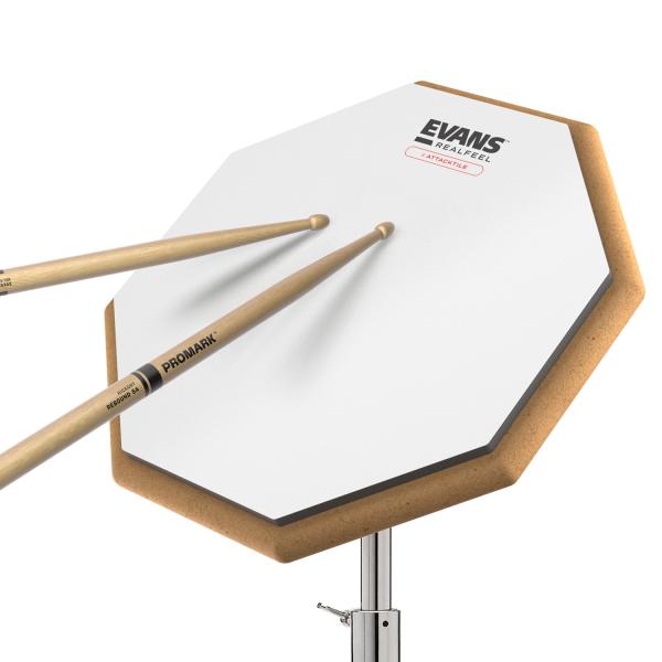 Evans Übungspad Set RealFeel Attacktile 10 Zoll inkl Stativ und Sticks