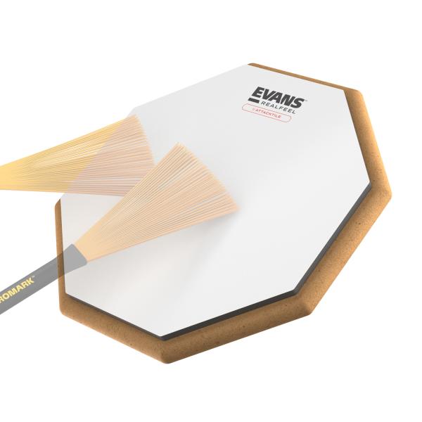 Evans Übungspad Set RealFeel Attacktile 10 Zoll inkl Stativ und Sticks