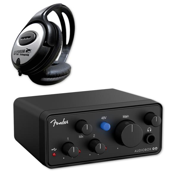 Fender Audio-Interface AudioBox Go 2-Kanal mit Kopfhörer
