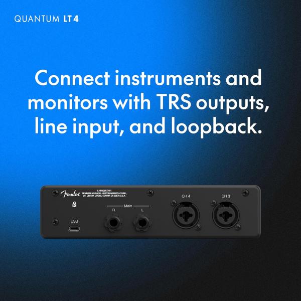 Fender Audio-Interface Quantum LT 4 4-Kanal mit Kabel