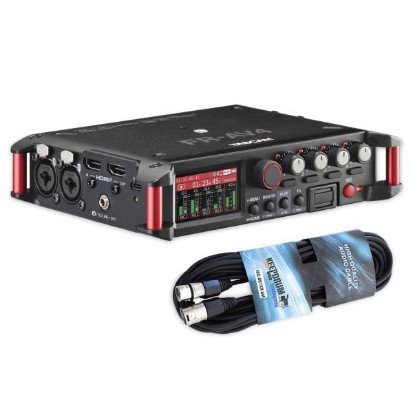 Tascam Audio-Recorder FR-AV4 4-Spur Feldrecorder mit Kabel