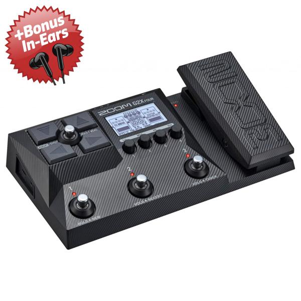 Zoom G2X Four Multi-Effekt-Gerät + Bonus In-Ear Kopfhörer