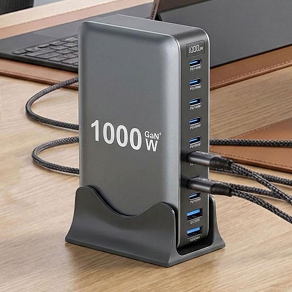 keepdrum USB-Schnell-Ladestation GaN10 10 Anschlüsse