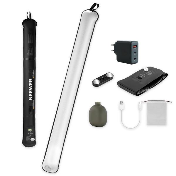 Neewer Stablicht GC21B aufblasbare Bi-Color Leuchte mit Ladegerät