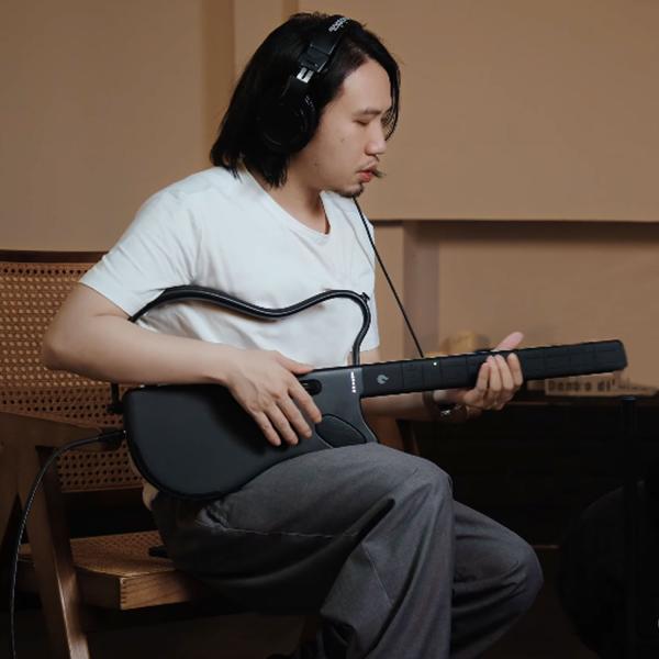 Lava Music Gitarre Genie Smart-Gitarre Schwarz