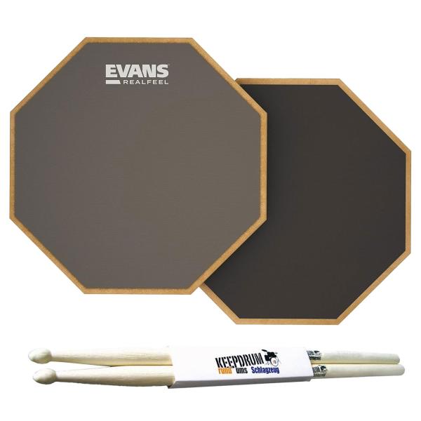 Evans RF-6D Übungspad 6 Zoll mit Schlagzeugstöcken
