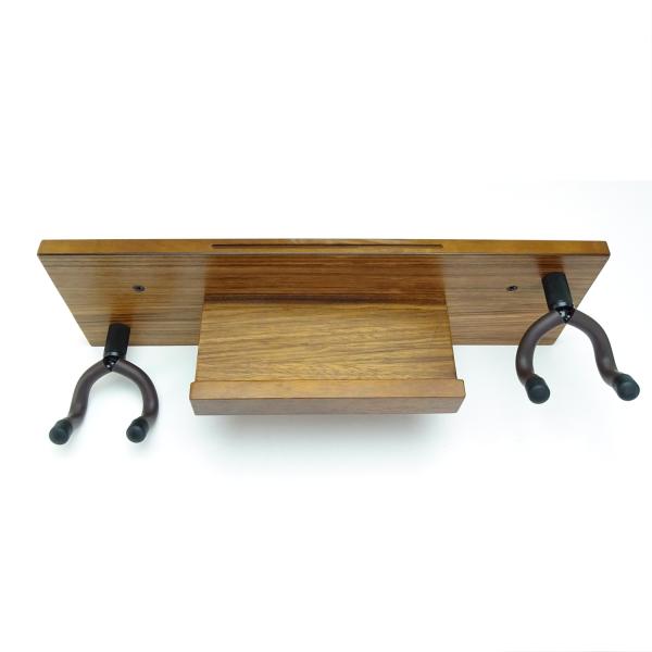 keepdrum Gitarren-Wandhalterung Ebony für 2 Gitarren und Zubehör