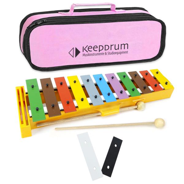 Sonor Glockenspiel GS PLUS mit 2 Klangstäben und Tasche Pink