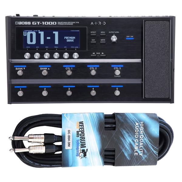 Boss Effektgerät GT-1000 Multi-Effektpedal mit Kabel
