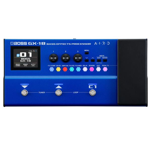 Boss Effektgerät GX-1B Multieffekt-Pedal für Bass mit Kabel