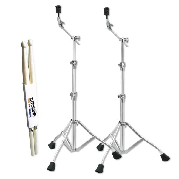 Tama Galgen-Beckenständer HC73BSX2 2er Set mit Schlagzeugstöcken