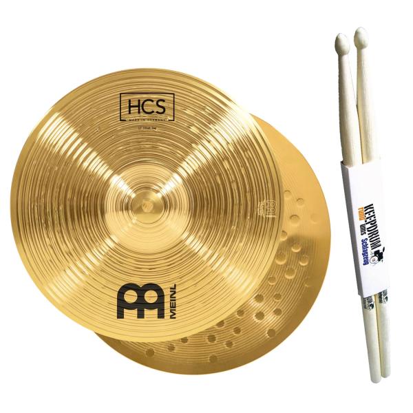 Meinl HCS13H HCS 13 Hi Hat Becken mit Schlagzeugstöcken