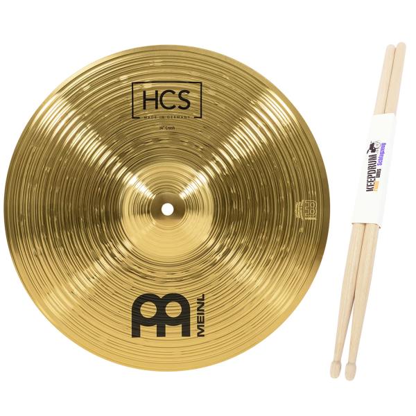 Meinl HCS 14 Crash Becken mit Schlagzeugstöcken