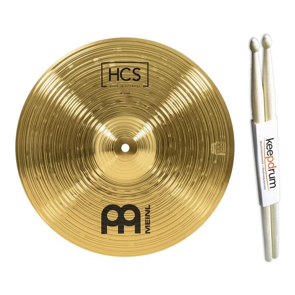Meinl Becken HCS14C Crash 14 Zoll mit Schlagzeugstöcken