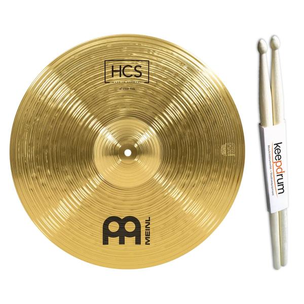 Meinl Becken HCS18CR Crash Ride 18 Zoll mit Schlagzeugstöcken