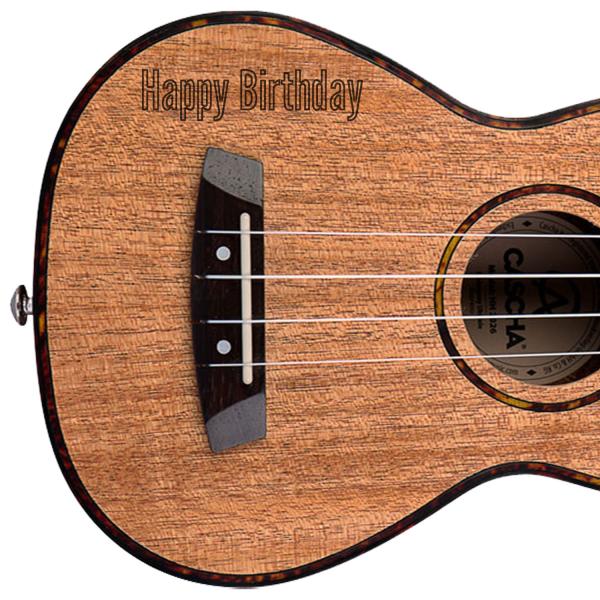 Cascha Ukulele HH-2027 Sopran Ukulele mit personalisierter Gravur