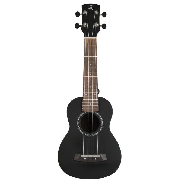 Cascha Ukulele HH-3969 Sopran Ukulele Linde Schwarz Set