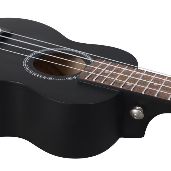 Cascha Ukulele HH-3969 Sopran Ukulele Linde Schwarz Set
