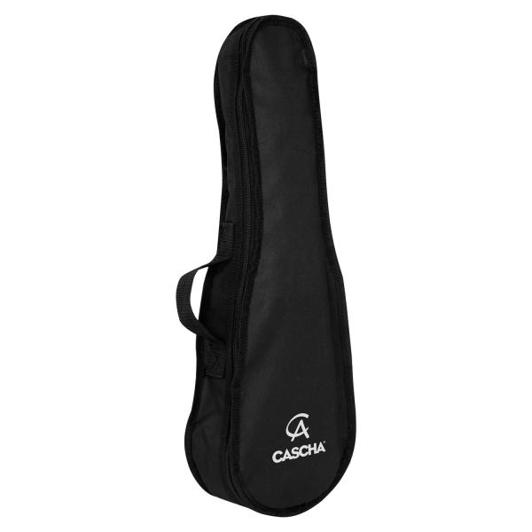 Cascha Ukulele HH-3969 Sopran Ukulele Linde Schwarz Set