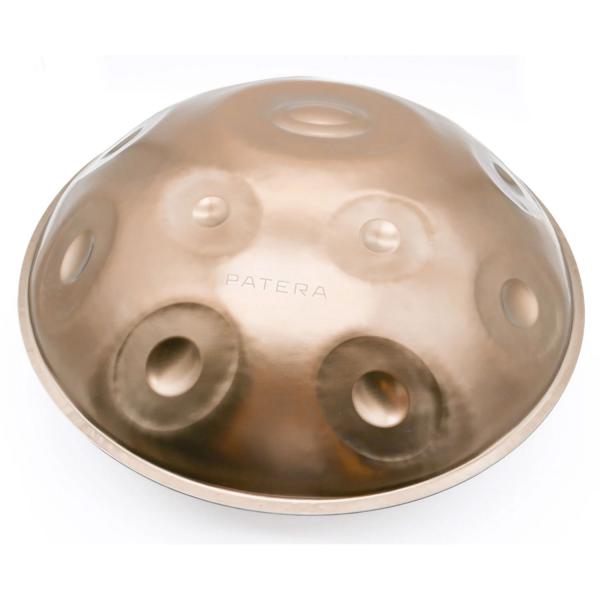 Patera Handpan HPDM-11 Compact Edelstahl D-Kurd mit Lehrbuch und Mikrofasertuch