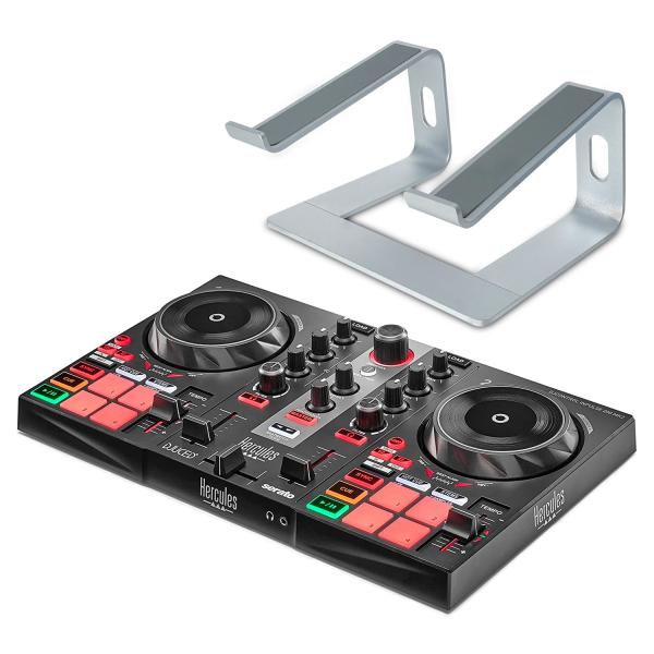 Hercules DJ Inpulse 200 MK2 mit Ständer Silber