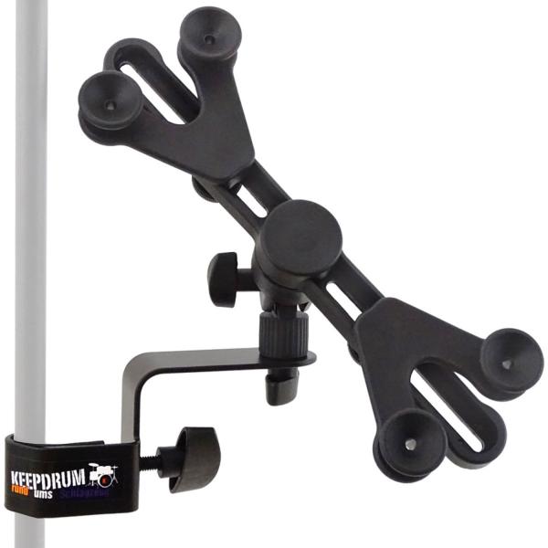 keepdrum Mikrofonständer MS031 Tischstativ mit Tablet-Halter