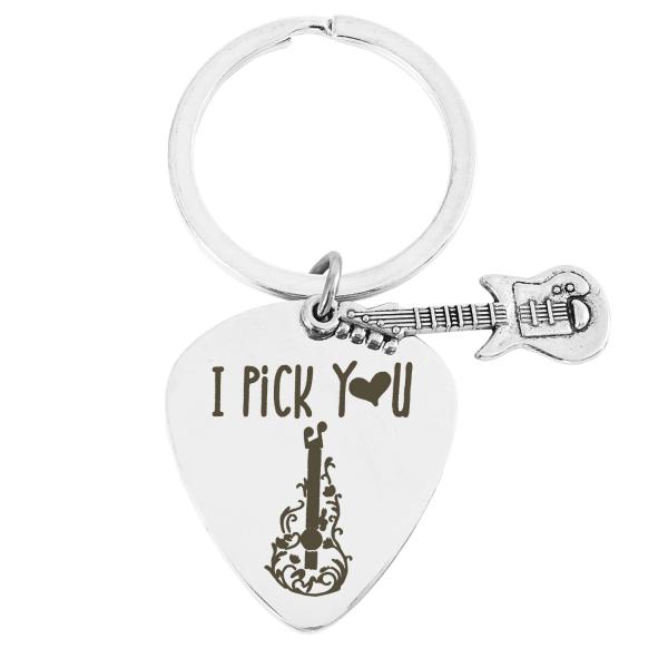 keepdrum Schlüsselanhänger Gitarren-Plektrum I Pick You