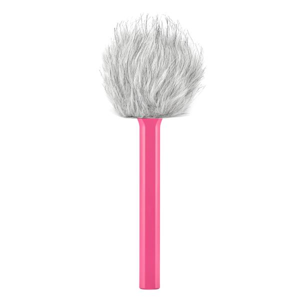 Rode Handadapter Interview GO Pink mit Fell-Windschutz