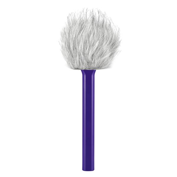 Rode Handadapter Interview GO Lila mit Fell-Windschutz