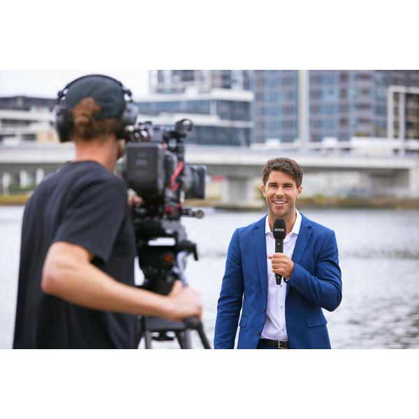 Rode Interview PRO drahtloses Mikrofon mit Windschutz Weiss