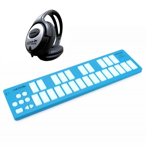 McMillen K-Board MIDI-Controller Aqua mit Kopfhörer
