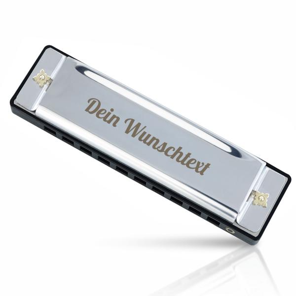 keepdrum Bluesharp Mundharmonika C-Dur mit Gravur