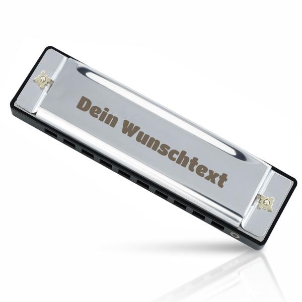 keepdrum Bluesharp Mundharmonika C-Dur mit Gravur