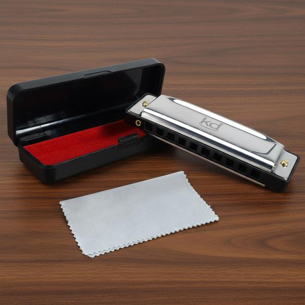 keepdrum Bluesharp Mundharmonika C-Dur mit Gravur