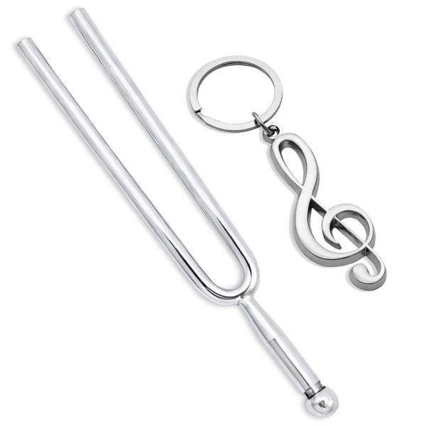 keepdrum Stimmgabel KDTFA 440Hz Ton A1 mit Schlüsselanhänger