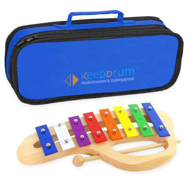 keepdrum KGS-C Glockenspiel aus Holz mit Tasche