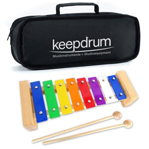 keepdrum KGS Pro Kinder Glockenspiel mit Tasche