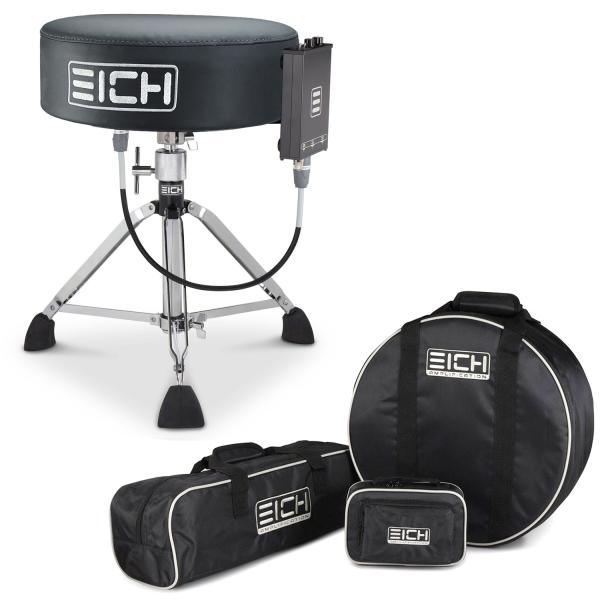Eich Hocker DBC400R Subwoofer-Hocker Leder Komplett-Set mit Taschen