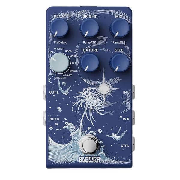 Klowra Effektgerät Limbo Reverb Pedal mit Netzteil