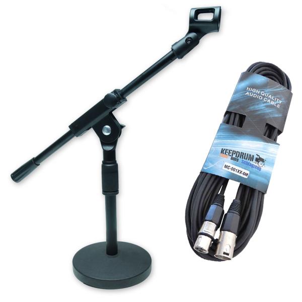 keepdrum M210 Mikrofonstativ mit XLR-Kabel