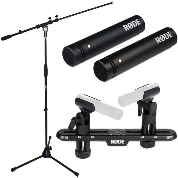 Rode Mikrofon Set M5 MP mit Stativ und Rode Stereo Bar