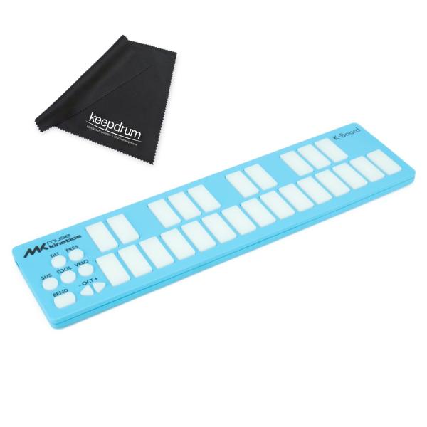 Muse Kinetics MIDI-Controller K-Board Aqua mit Mikrofasertuch